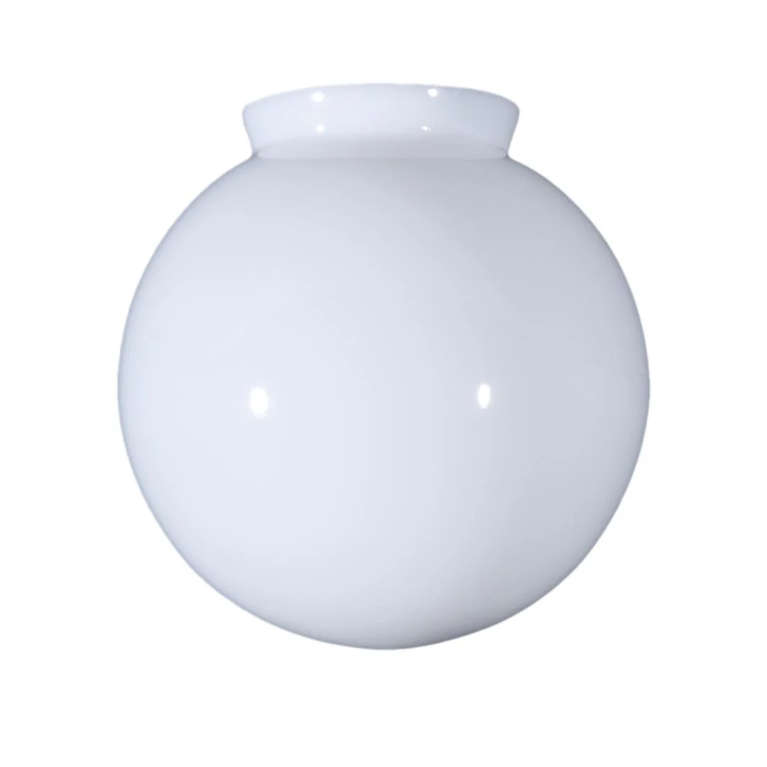 6" Clear Over Opal Glass Ball Pendant Shade, 3-1/4" Fitter - Imported (08830i)
