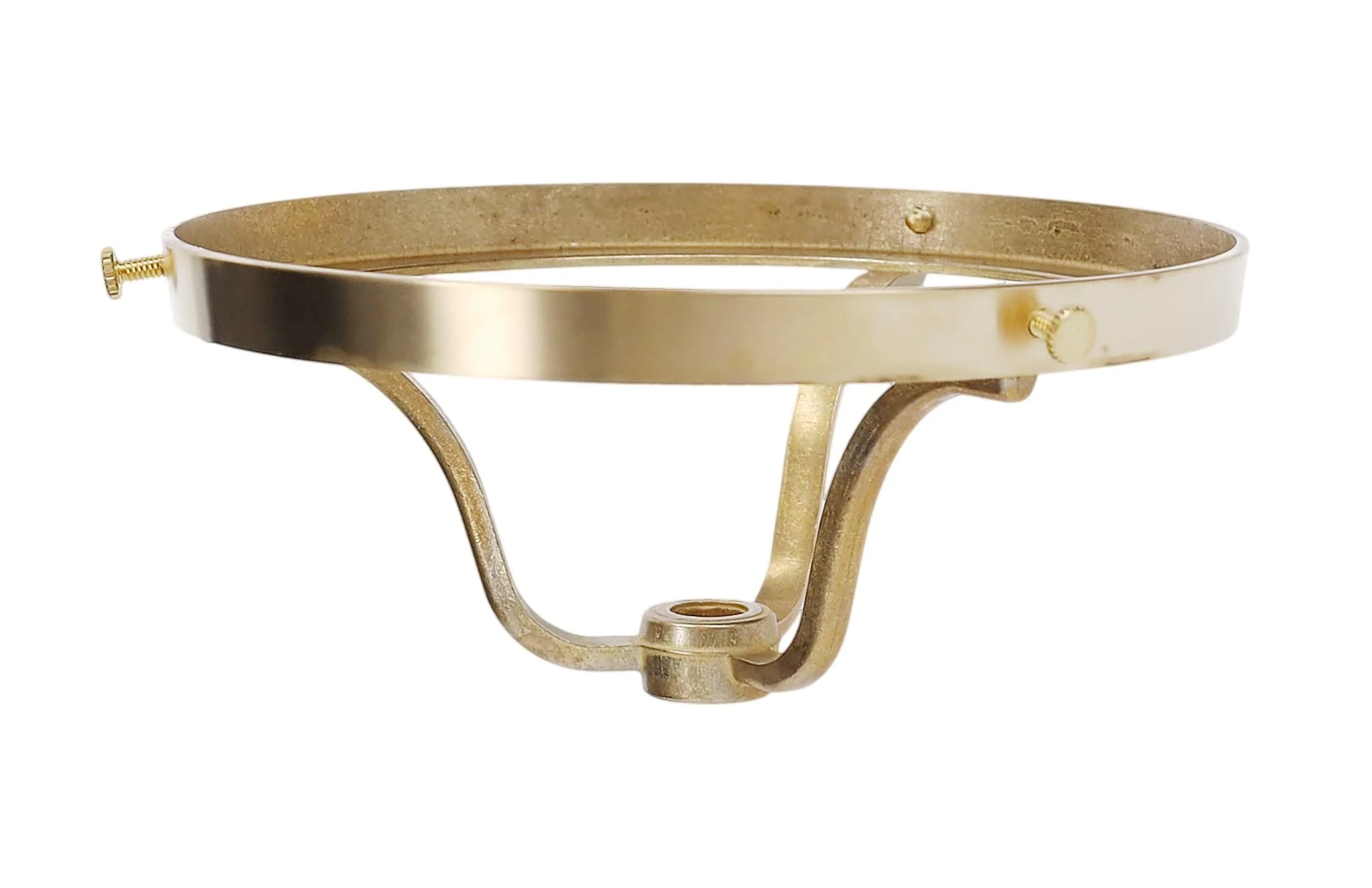 6" Fitter, Unfinished Die Cast Brass Lamp Shade Holder with three 8-32 set screws.(10782U) - Image 2