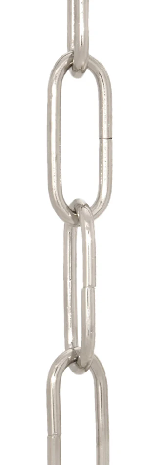 Nickel Plated 6 Gauge Heavy Duty Straight-Sided Steel Chain (12991N)