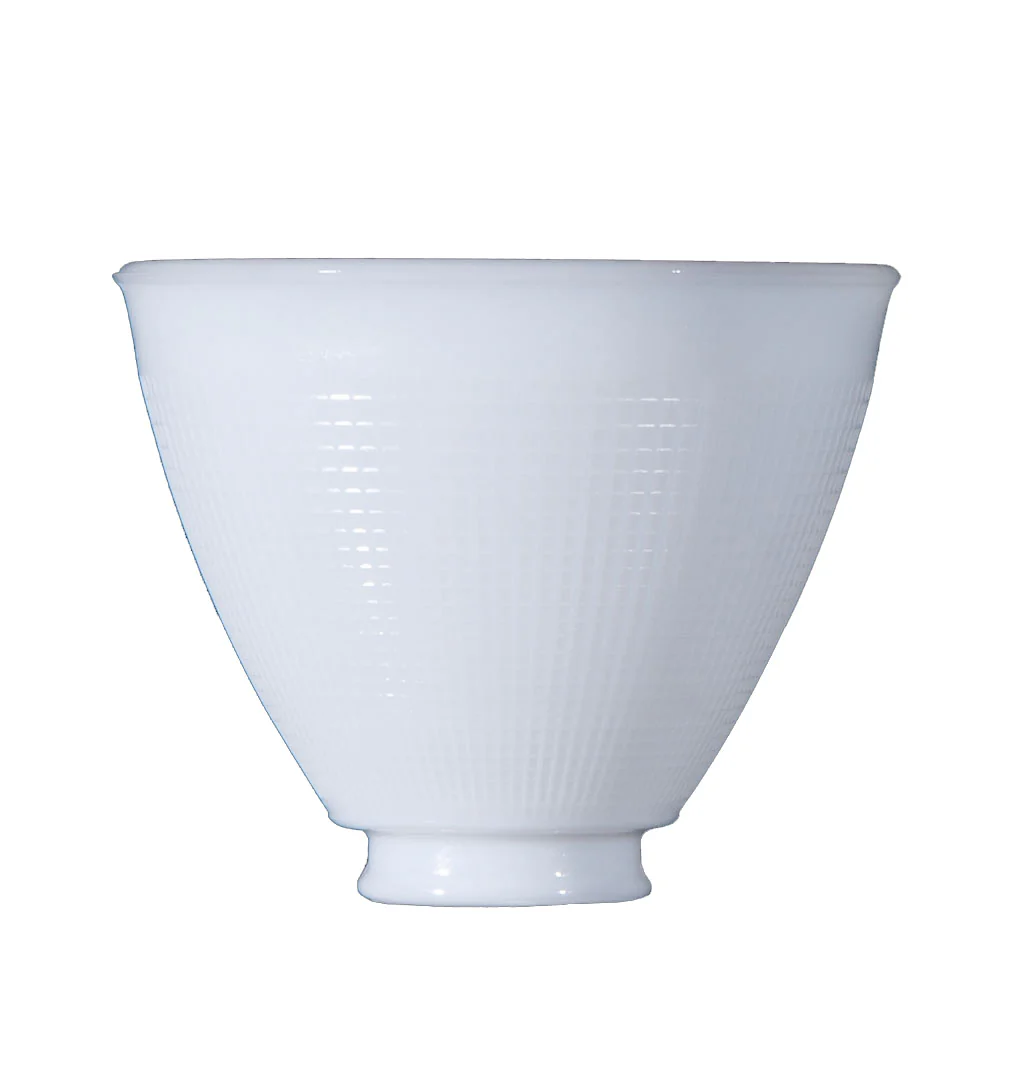6 inch I.E.S. Opal Glass Reflector Shade, 2-1/4 inch fitter (08390)