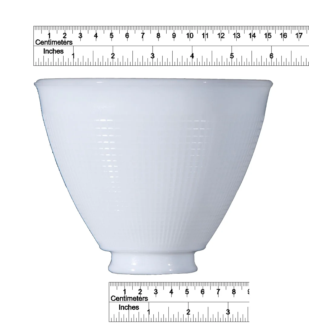 6 inch I.E.S. Opal Glass Reflector Shade, 2-1/4 inch fitter (08390) - Image 2