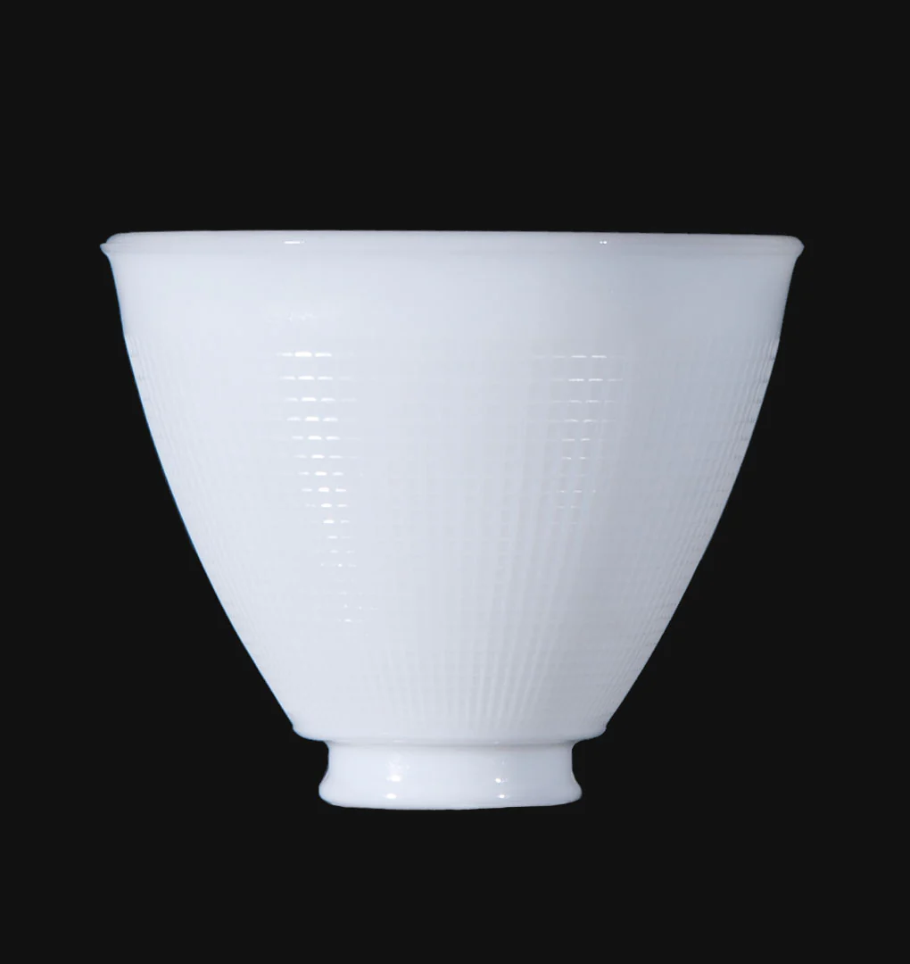 6 inch I.E.S. Opal Glass Reflector Shade, 2-1/4 inch fitter (08390) - Image 3