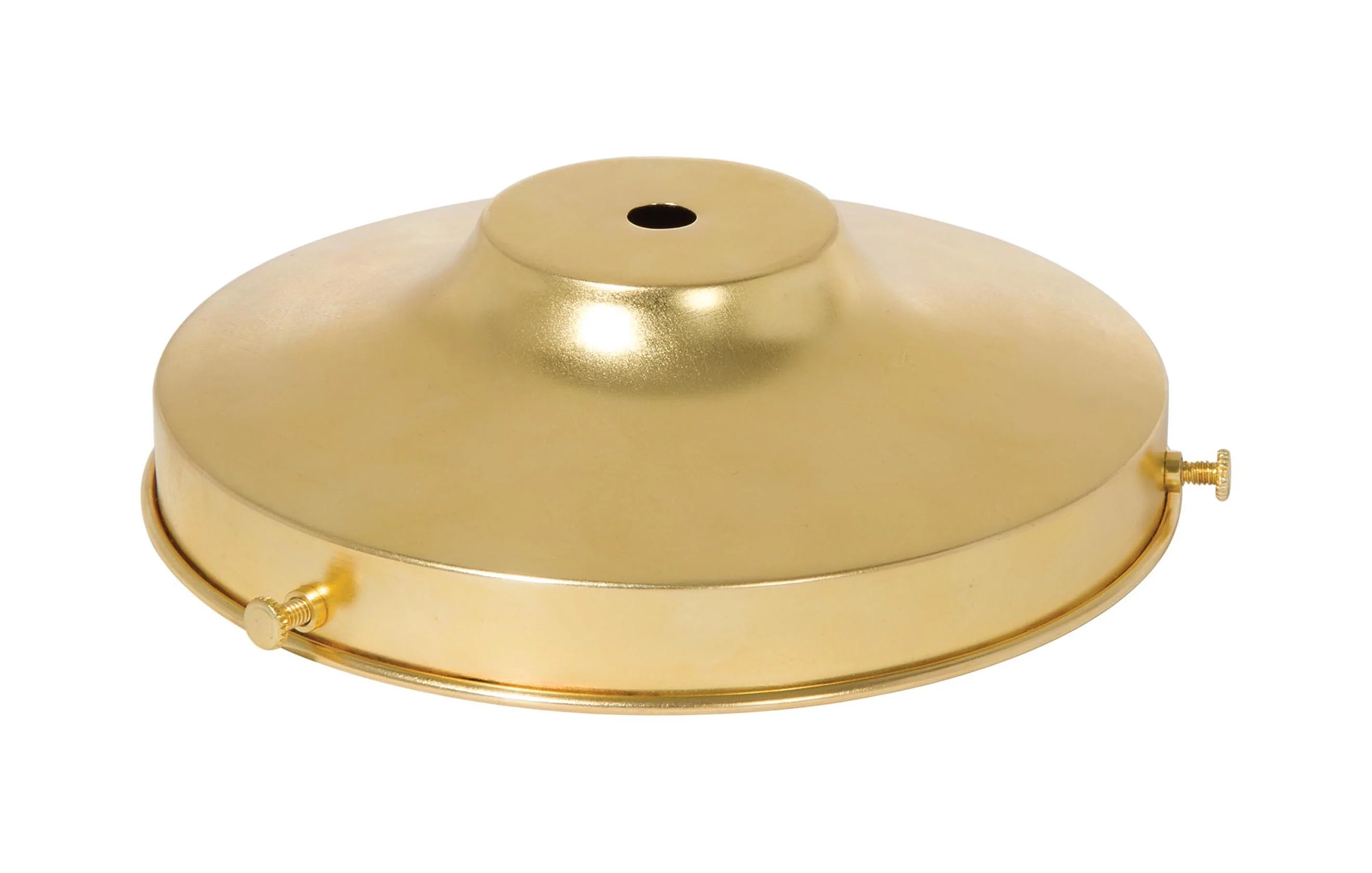 6 Inch Fitter Spun Unfinished Brass Lamp Shade Holder, 1/8IP (10723U)