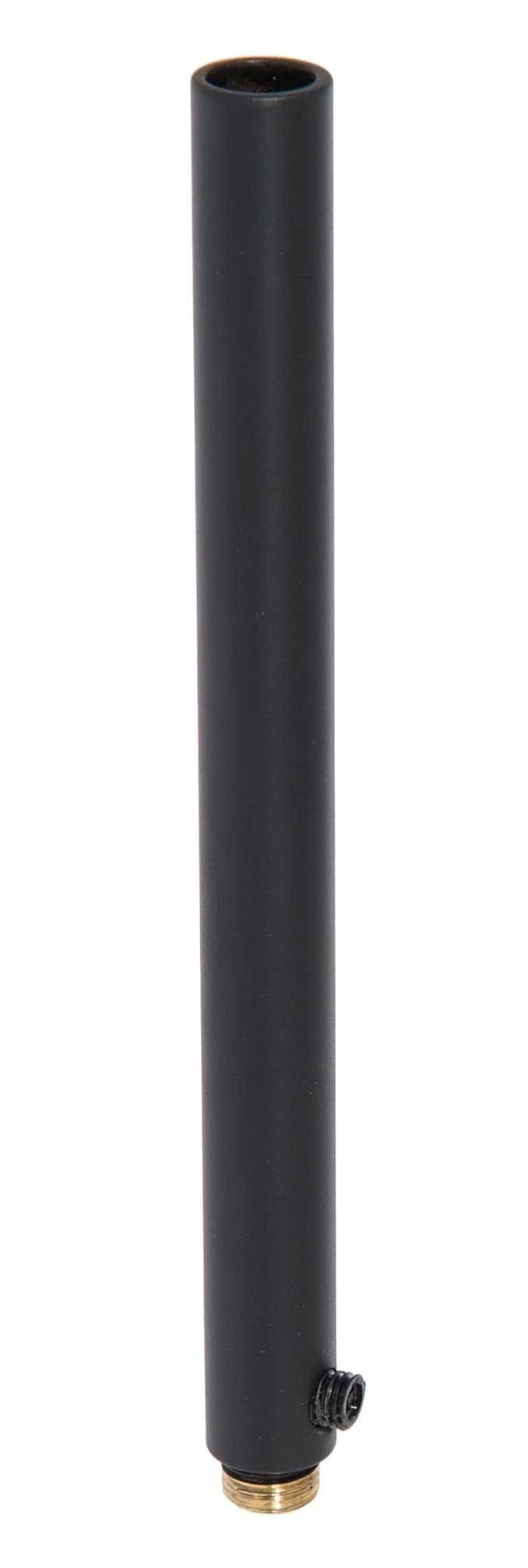 6 Inch Tall Satin Black Finish Brass Hollow Transition Cord Grip Bushing w/ Polycarbonite Set Screw, 1/8M (26952BK)