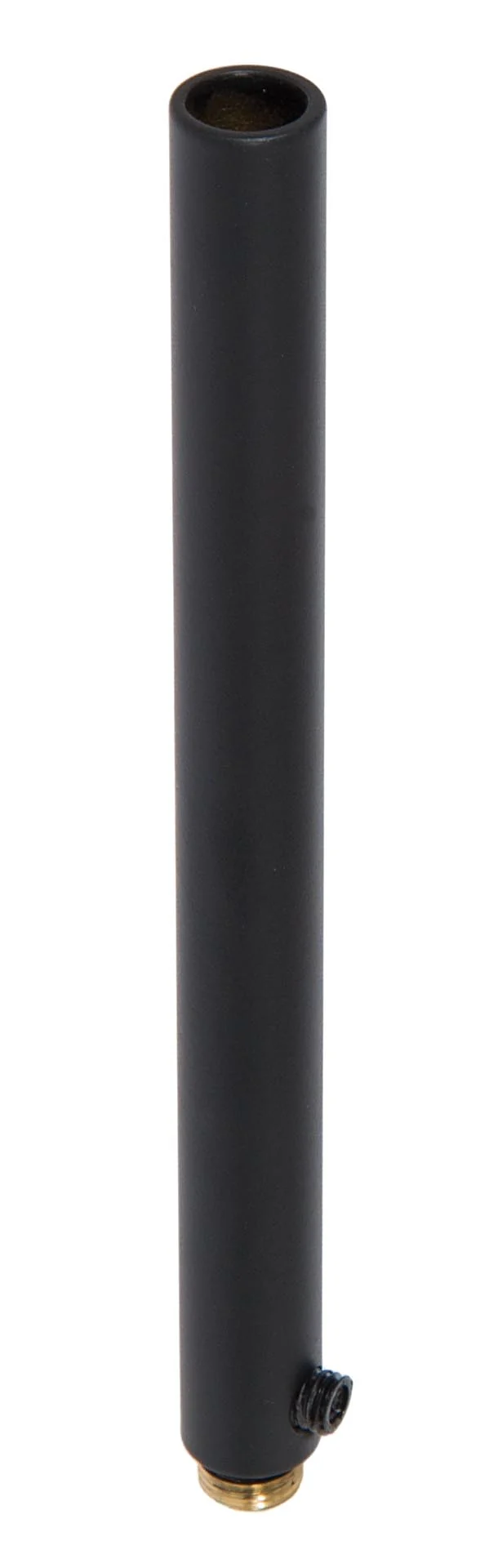 6 Inch Tall Satin Black Finish Brass Hollow Transition Cord Grip Bushing w/ Polycarbonite Set Screw, 1/8M (26952BK) - Image 2