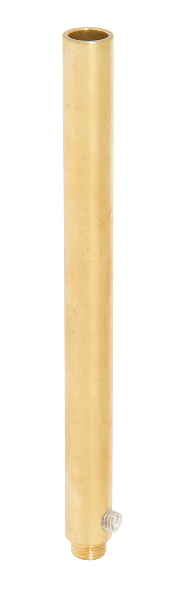 6 Inch Tall Unfinished Brass Hollow Transition Cord Grip Bushing w/Polycarbonite Set Screw, 1/8M (26952U)