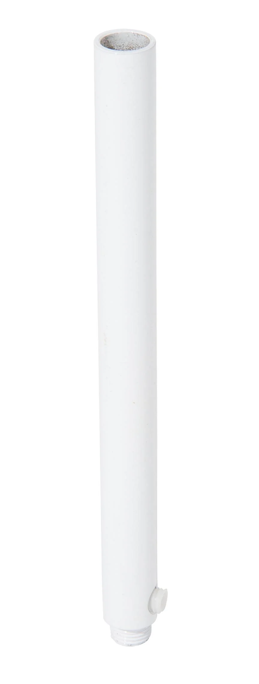 6 Inch Tall White Enamel Finish Brass Hollow Transition Cord Grip Bushing w/Polycarbonite Set Screw, 1/8M (26952W)