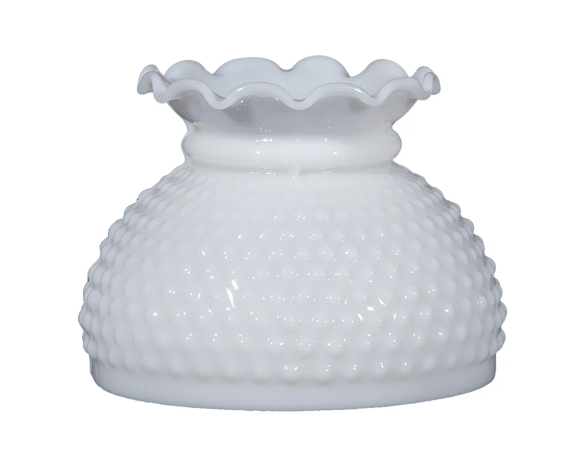 Opal Glass Hobnail Shade, 6 inch fitter (00227)