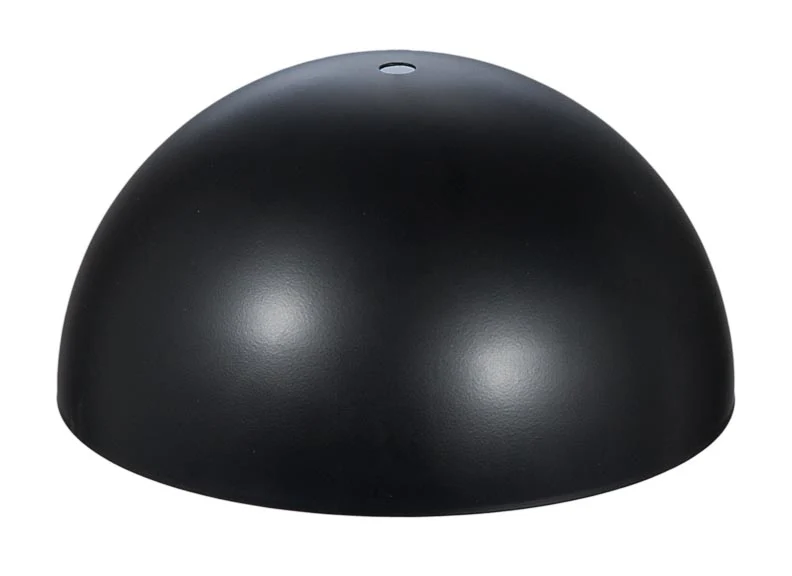 8" Diameter, Modern Half-Dome Metal Lamp Shade - Satin Black Finish (08372BK) - Image 2