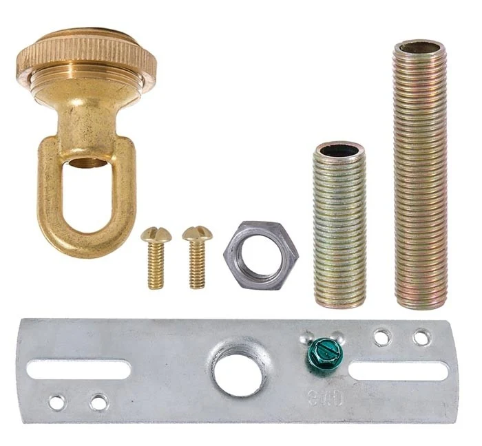 7-7/8 Inch Diameter Unfinished Die Cast Brass Canopy with Mounting Hardware (11459UHK) - Image 3