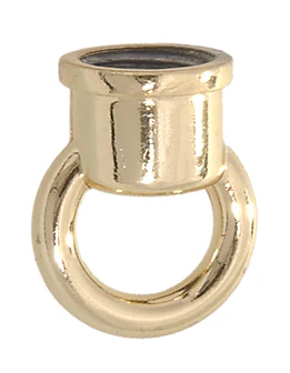 7/8" ht. Die Cast Zinc Loop w/Brass Finish (12975)