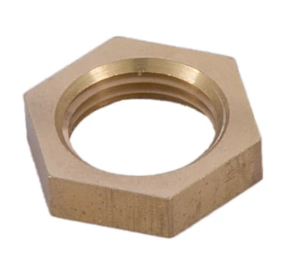3/8F Unchamfered Brass Hexnut, 7/8" Across Flats (20604)