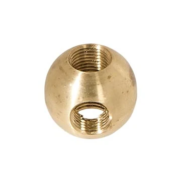 7/8 Inch Diameter Unfinished Brass 3-Way Ball Arm Back, 1/8F (21259U) - Image 2