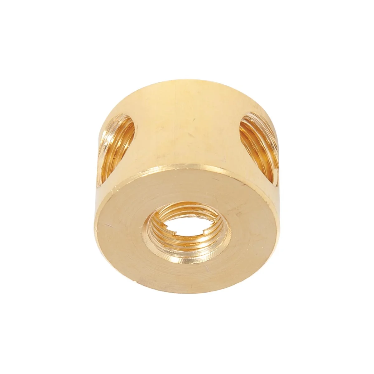 7/8 Inch Height Unfinished Brass Straight Disk 3-Way Arm Back , 1/4F (21255U) - Image 4
