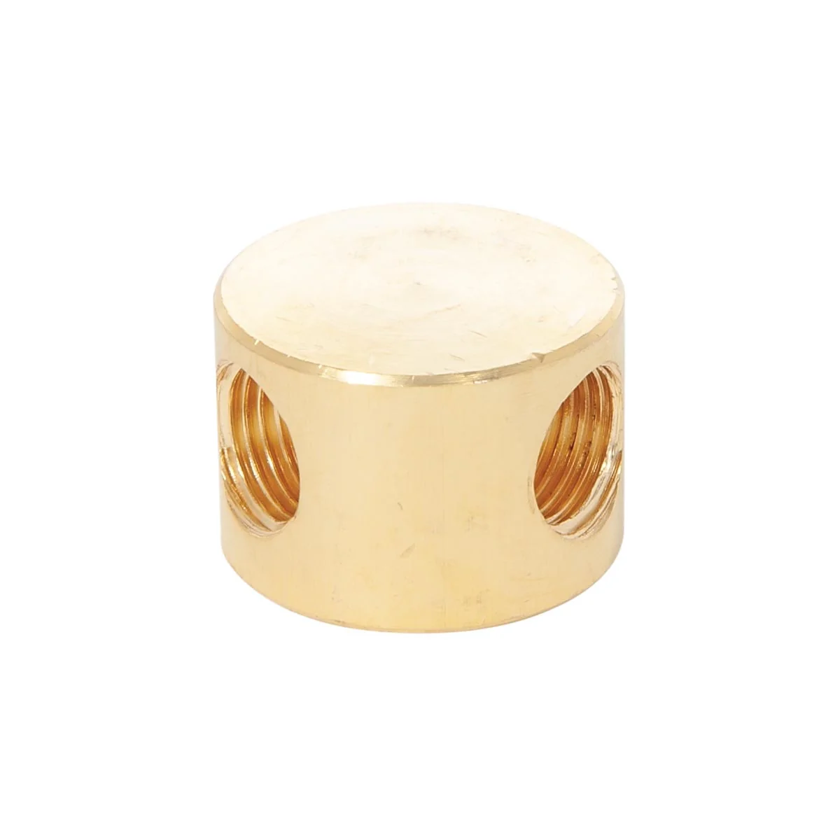 7/8 Inch Height Unfinished Brass Straight Disk 3-Way Arm Back , 1/4F (21255U) - Image 5