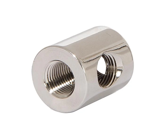 7/8 Inch Tall Polished Nickel Finish 3-Way Brass Armback, 1/8F Tap (21208N) - Image 2
