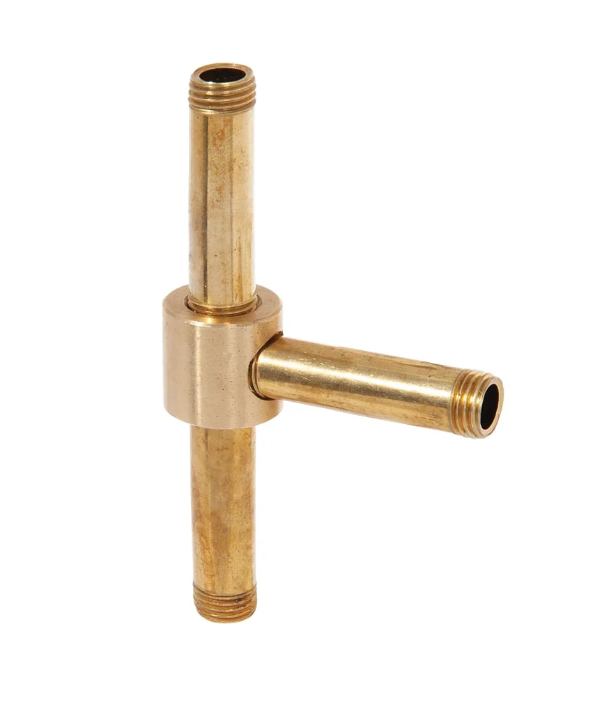 7/8 Inch Height Unfinished Brass 3-Way Brass Armback, 1/4F Tap (21173U) - Image 2