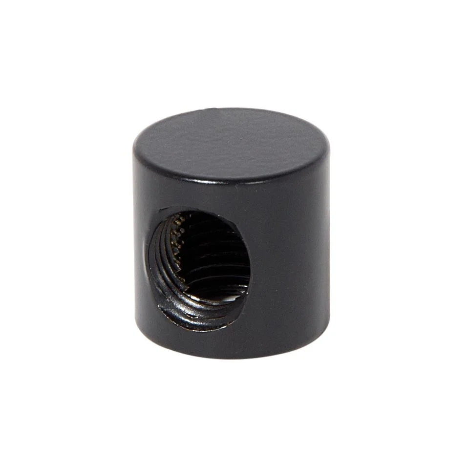 7/8 Inch Tall Satin Black Finish Brass 2-Way Arm Back, 1/4F (21236BK)