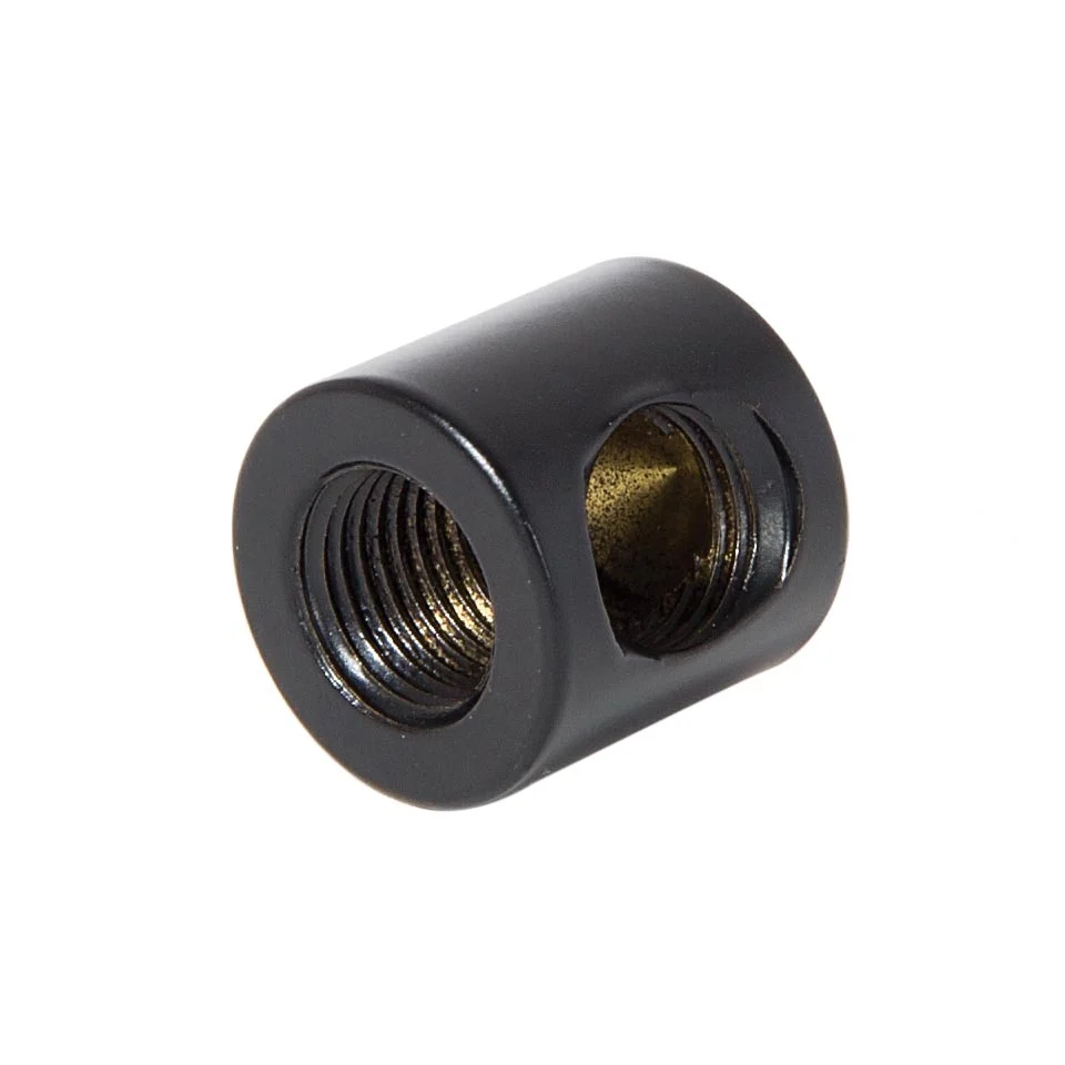 7/8 Inch Tall Satin Black Finish Brass 2-Way Arm Back, 1/4F (21236BK) - Image 2