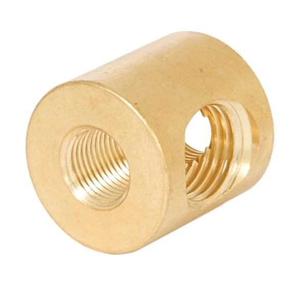 7/8 Inch Tall Unfinished 3-Way Brass Armback, 1/8F &1/4F Tap (21204U) - Image 2