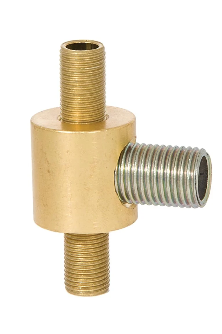7/8 Inch Tall Unfinished 3-Way Brass Armback, 1/8F &1/4F Tap (21204U) - Image 3