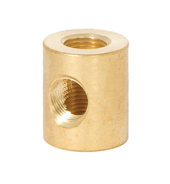 7/8 Inch Tall Unfinished Brass 3-Way Brass Armback, 1/8F Tap (21208U)