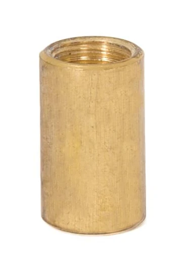 7/8 Inch Tall Unfinished Brass Reducing Coupling, 1/8F x 1/4-20F (21201U) - Image 2