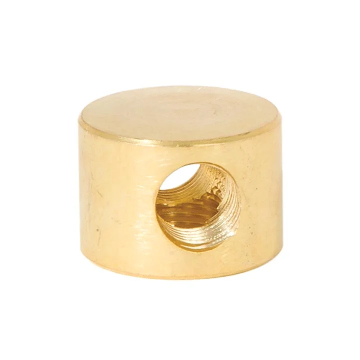 7/8 Inch Unfinished Brass Straight Disc 2-Way Arm Back , 1/4F (21254U)