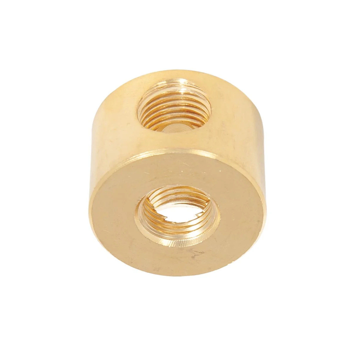 7/8 Inch Unfinished Brass Straight Disc 2-Way Arm Back , 1/4F (21254U) - Image 2