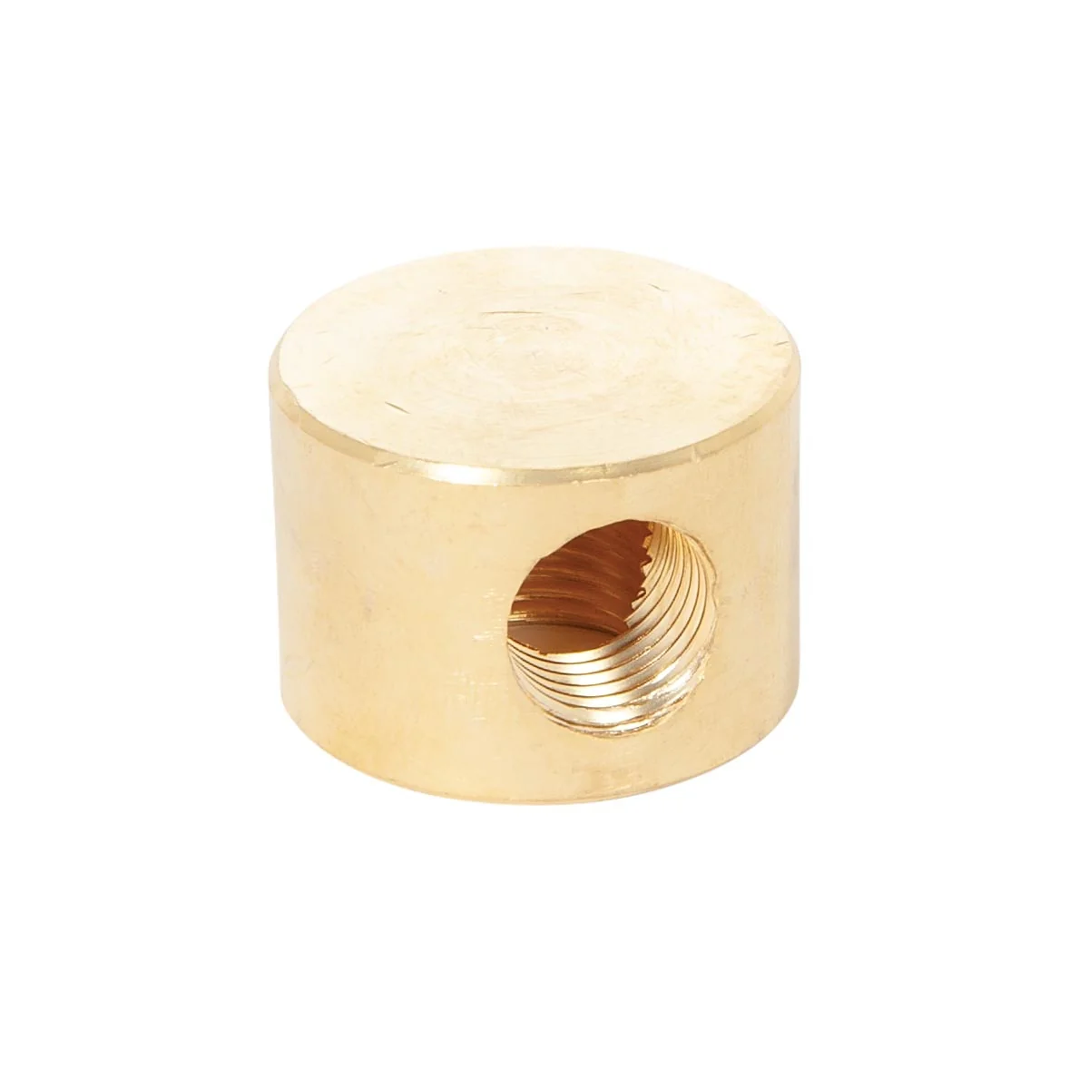 7/8 Inch Unfinished Brass Straight Disk Arm Back, 1/4F (21253U)