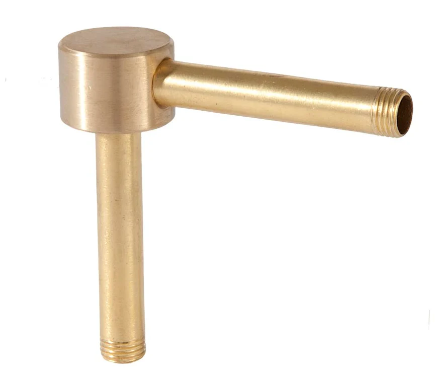 7/8 Inch Unfinished Brass Straight Disk Arm Back, 1/4F (21253U) - Image 2