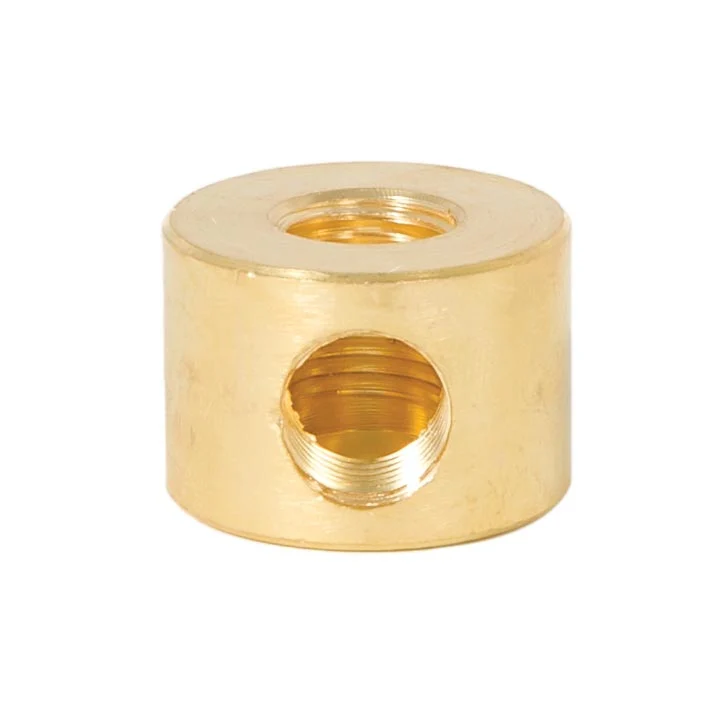 7/8 Inch Unfinished Brass Straight Disk Arm Back, 1/4F (21253U) - Image 3