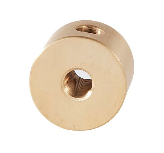1 Inch Height, 3-Way Unfinished Brass Straight Disk Arm Back, 1/8F top, bottom, side (21294U) - Image 3