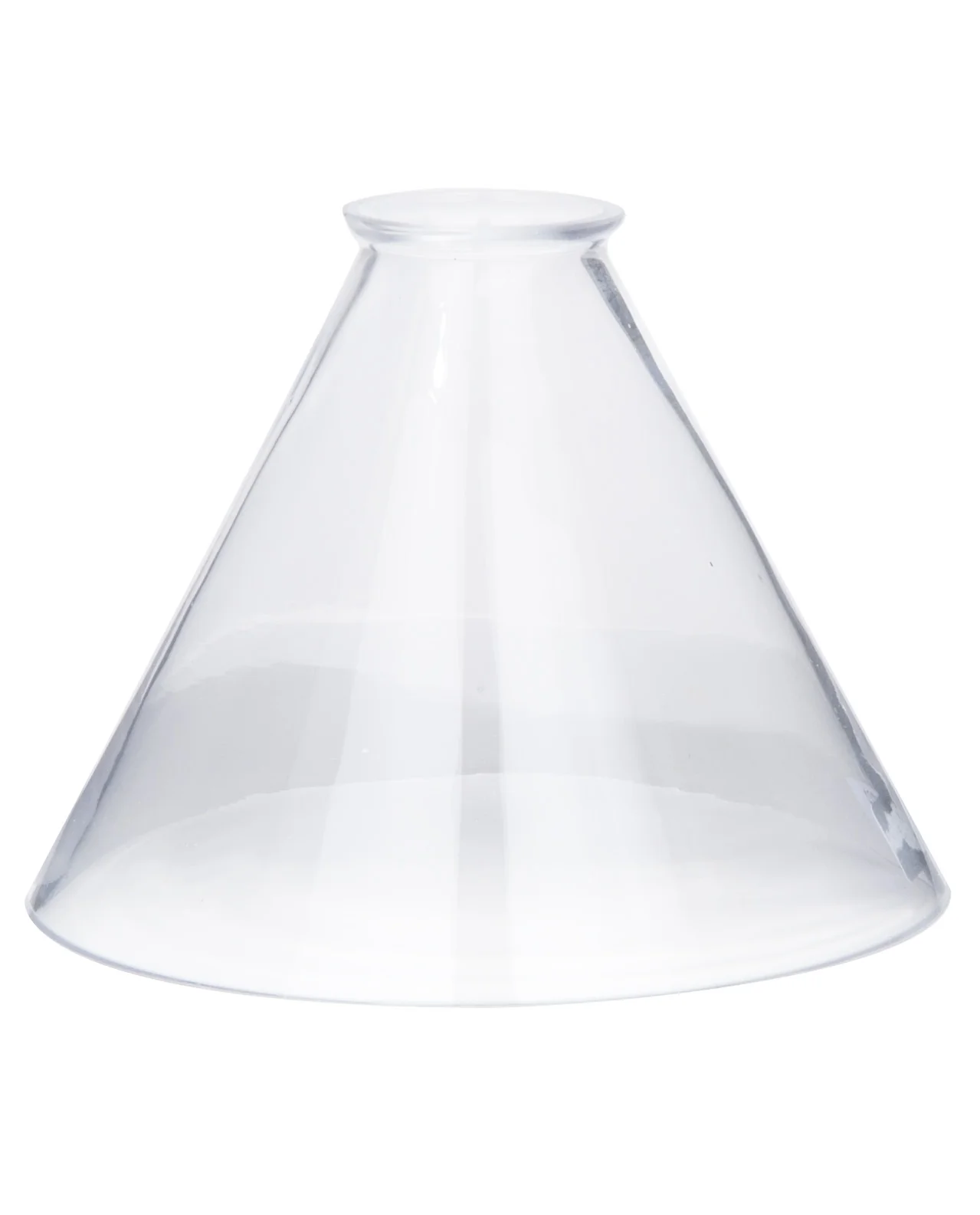 7" Clear Glass Deep Cone Shade, 2-1/4 inch lip fitter (08807C)
