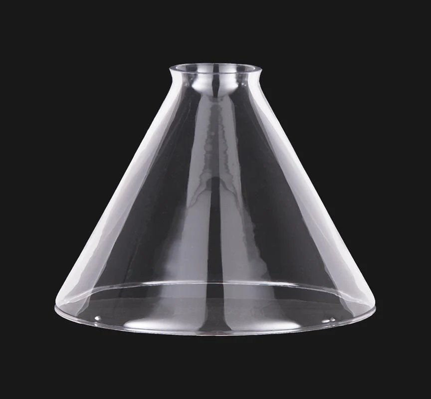 7" Clear Glass Deep Cone Shade, 2-1/4 inch lip fitter (08807C) - Image 2