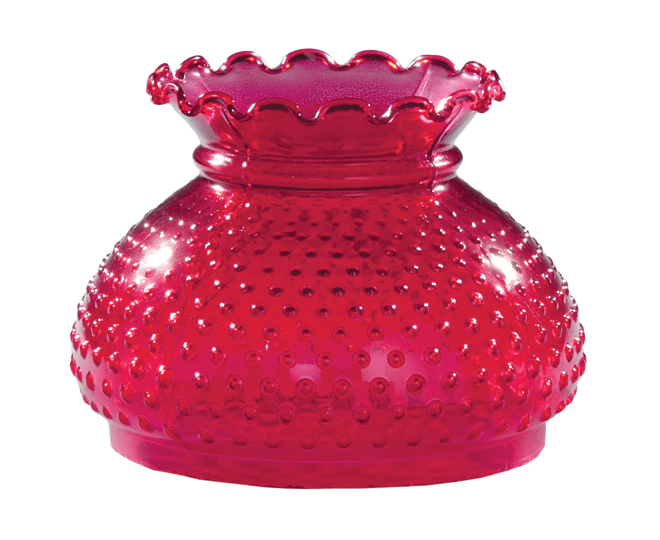 Cranberry Hobnail Student Shade, 7 inch fitter (00450)