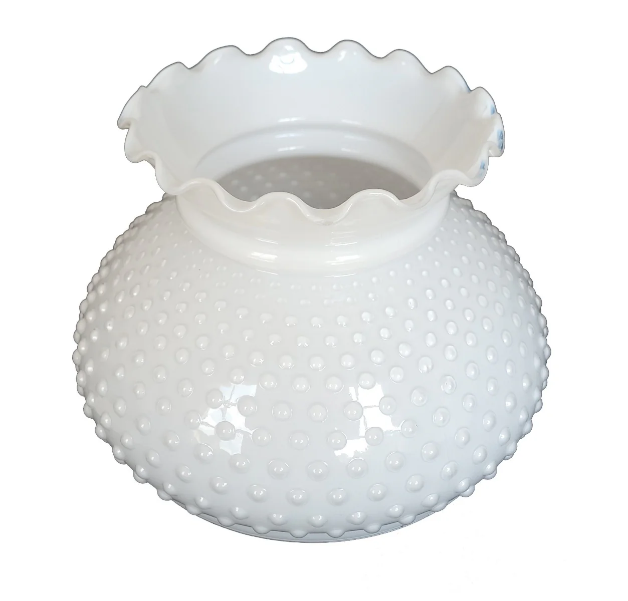 Opal Glass Hobnail Shade - Crimp Top, 7 inch fitter (00612) - Image 3