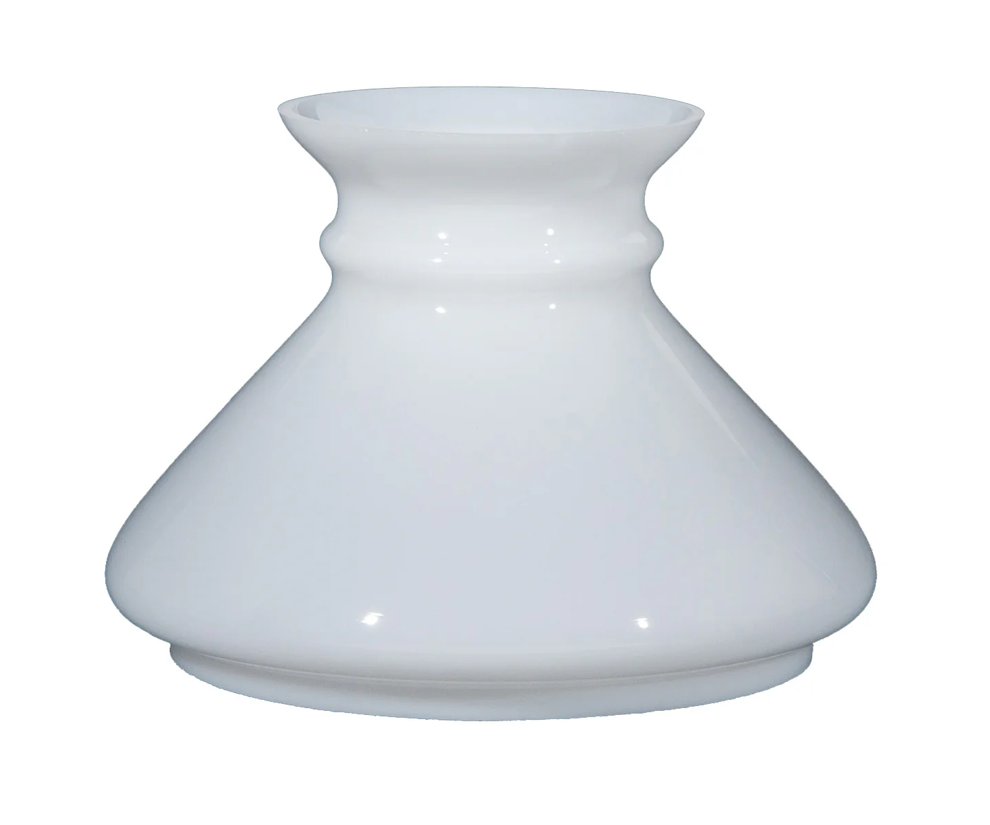 Opal Glass Slant Plain Top Shade, 7 inch fitter (00605)