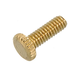 8-32 Solid Brass Thumb Head Shade Holder Screw, 1/2" thread length (20942)