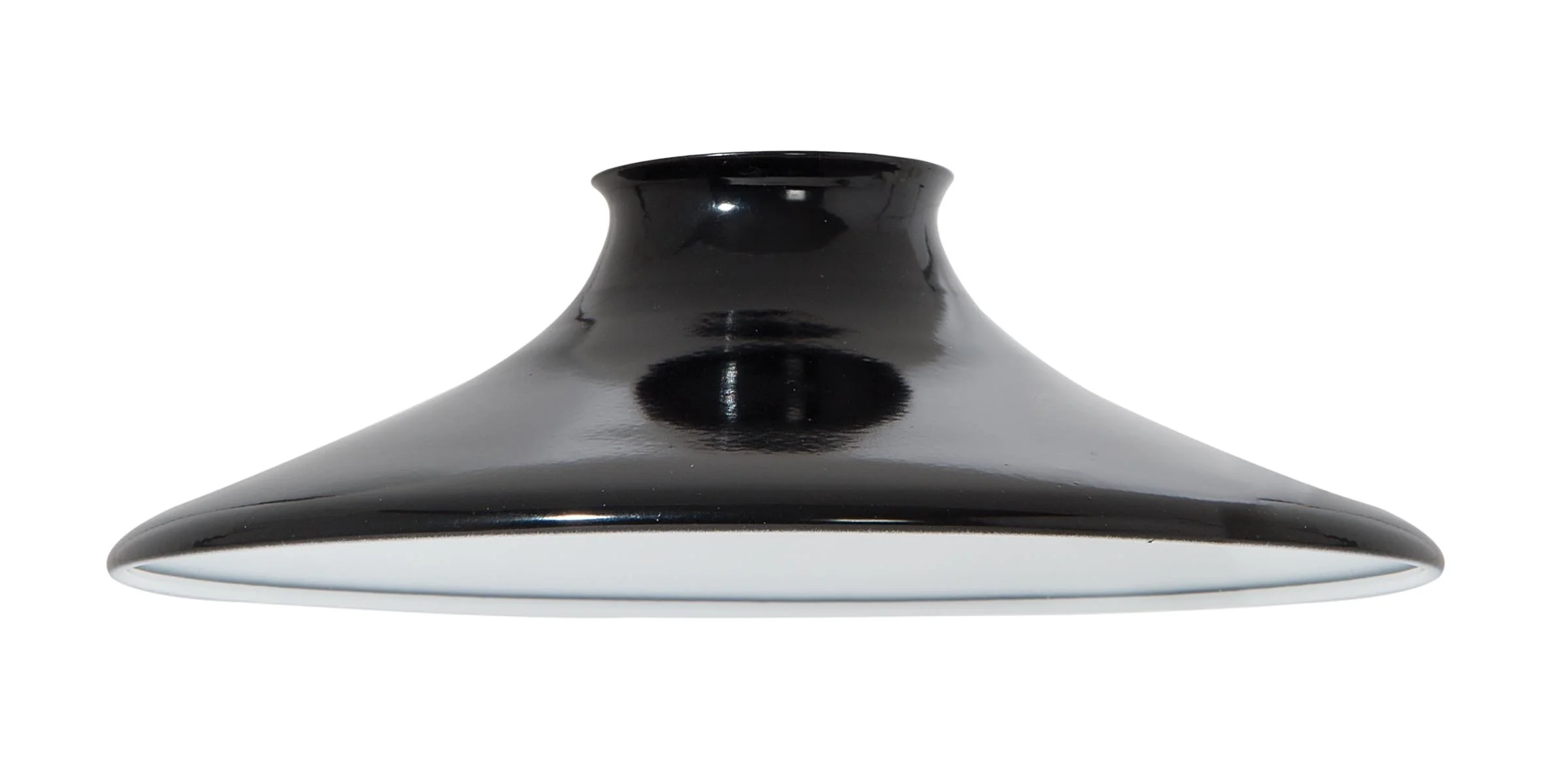 8" Dia. Black Enamel Finish Spun Steel Saucer Shade, 2-1/4" Fitter (08356B)
