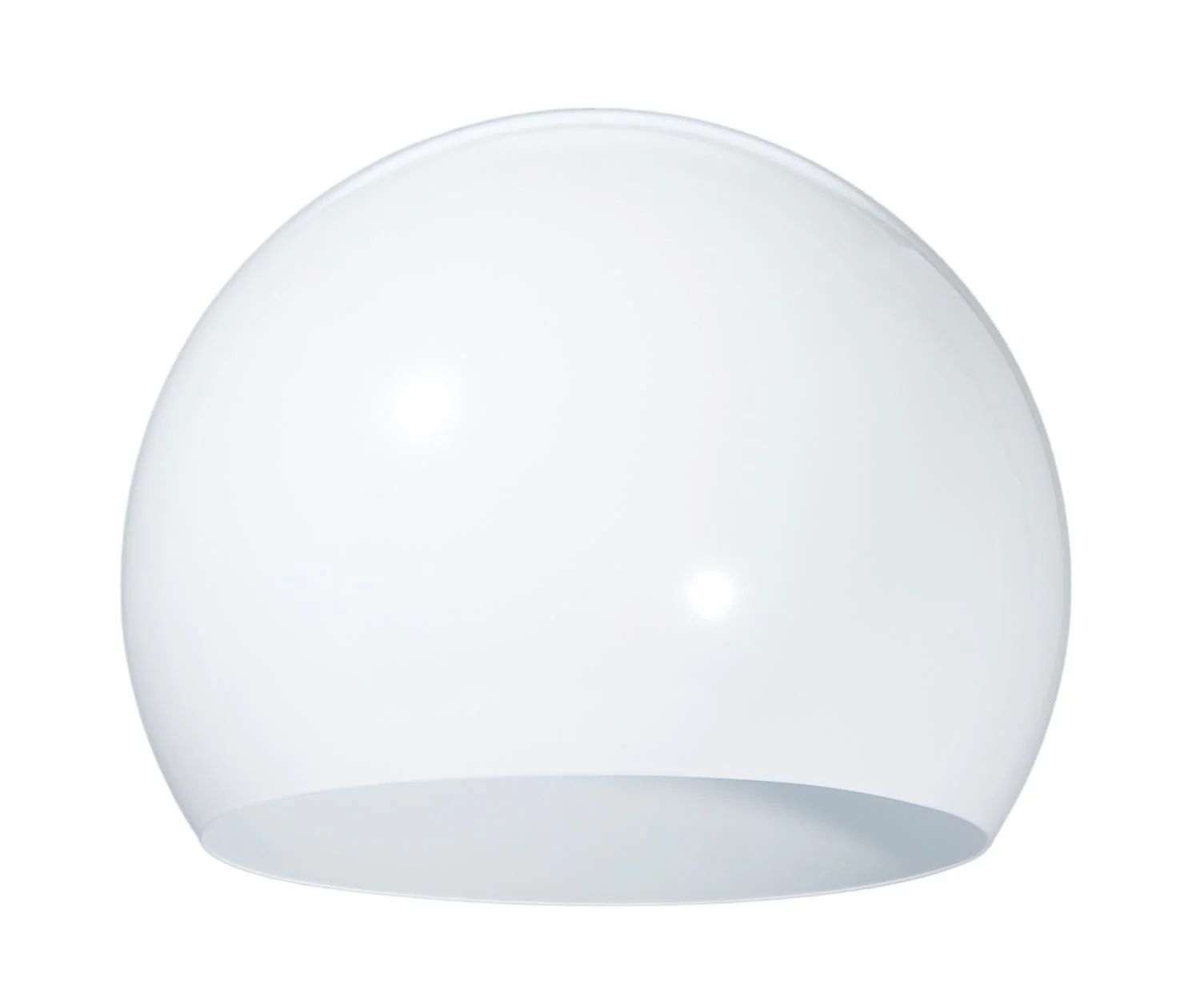 8" Dia. White Enamel Eyeball Shade, Steel (08368W)