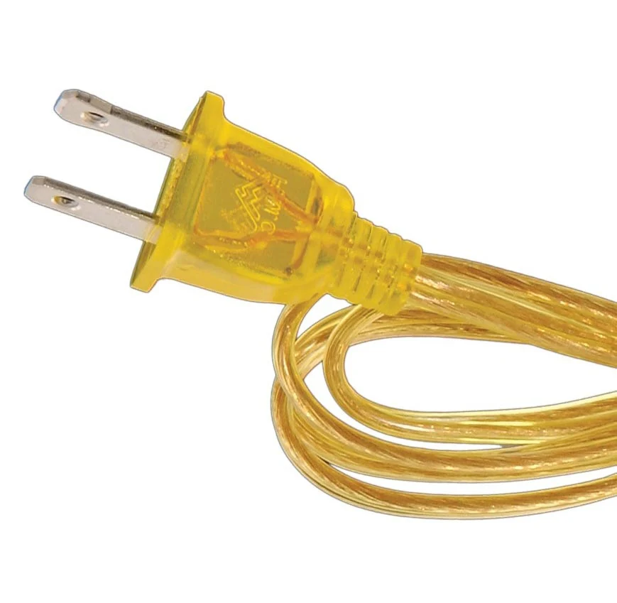 White 8 Ft. Lamp Cord Sets w/Rotary On-Off Switches, Choice of SPT (46751) - Image 4