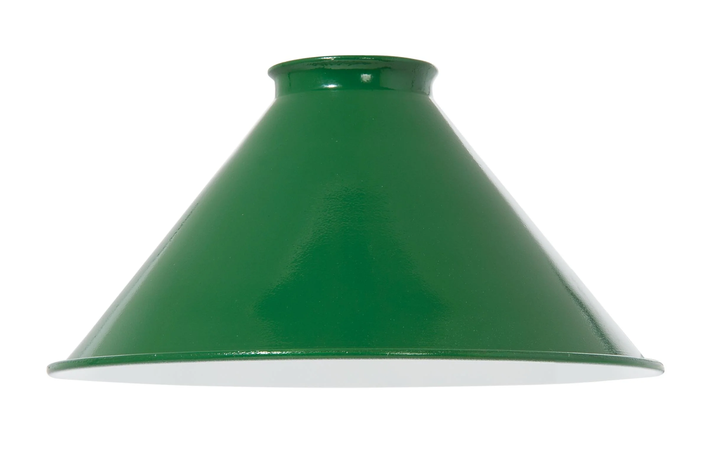 8" Dia. Green Enamel Finish Spun Steel Cone Shade, 2-1/4" Fitter (08361G)