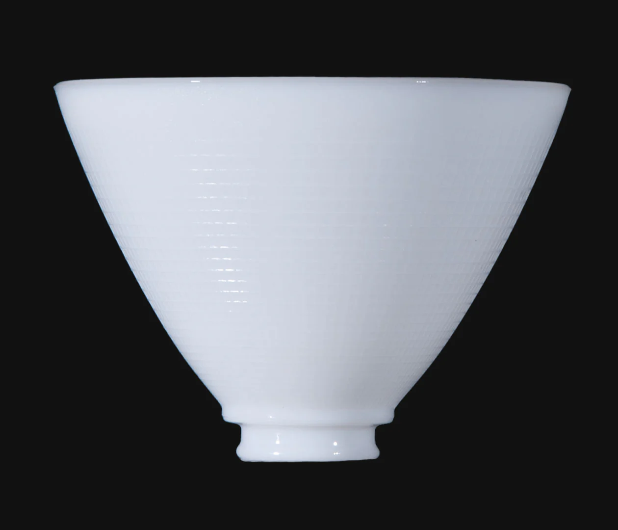 8 inch I.E.S Opal Glass Reflector Shade, 2-1/4 inch fitter (08391) - Image 2