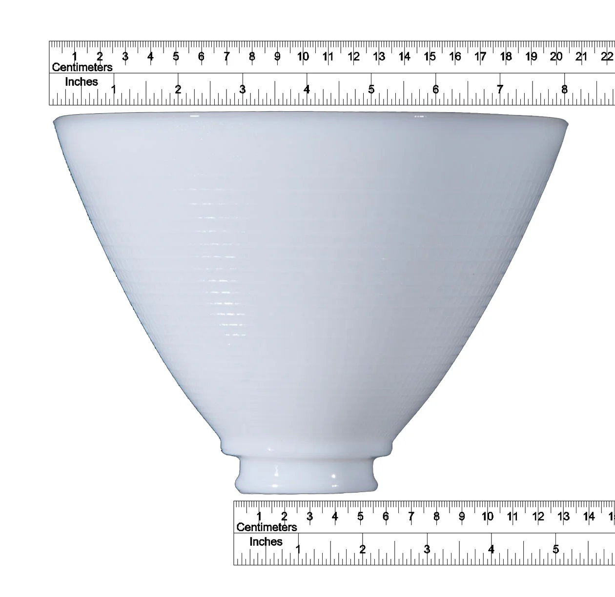 8 inch I.E.S Opal Glass Reflector Shade, 2-1/4 inch fitter (08391) - Image 4