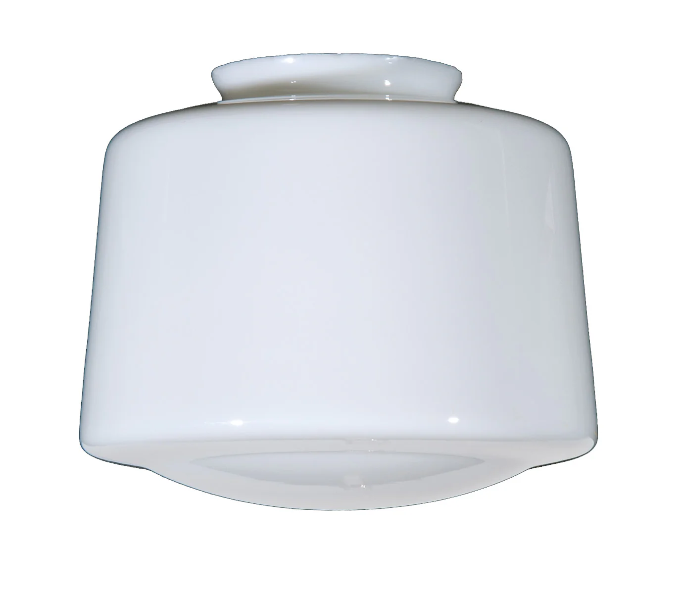 8" Opal Glass Schoolhouse Shade, 4 inch lip fitter (08885)