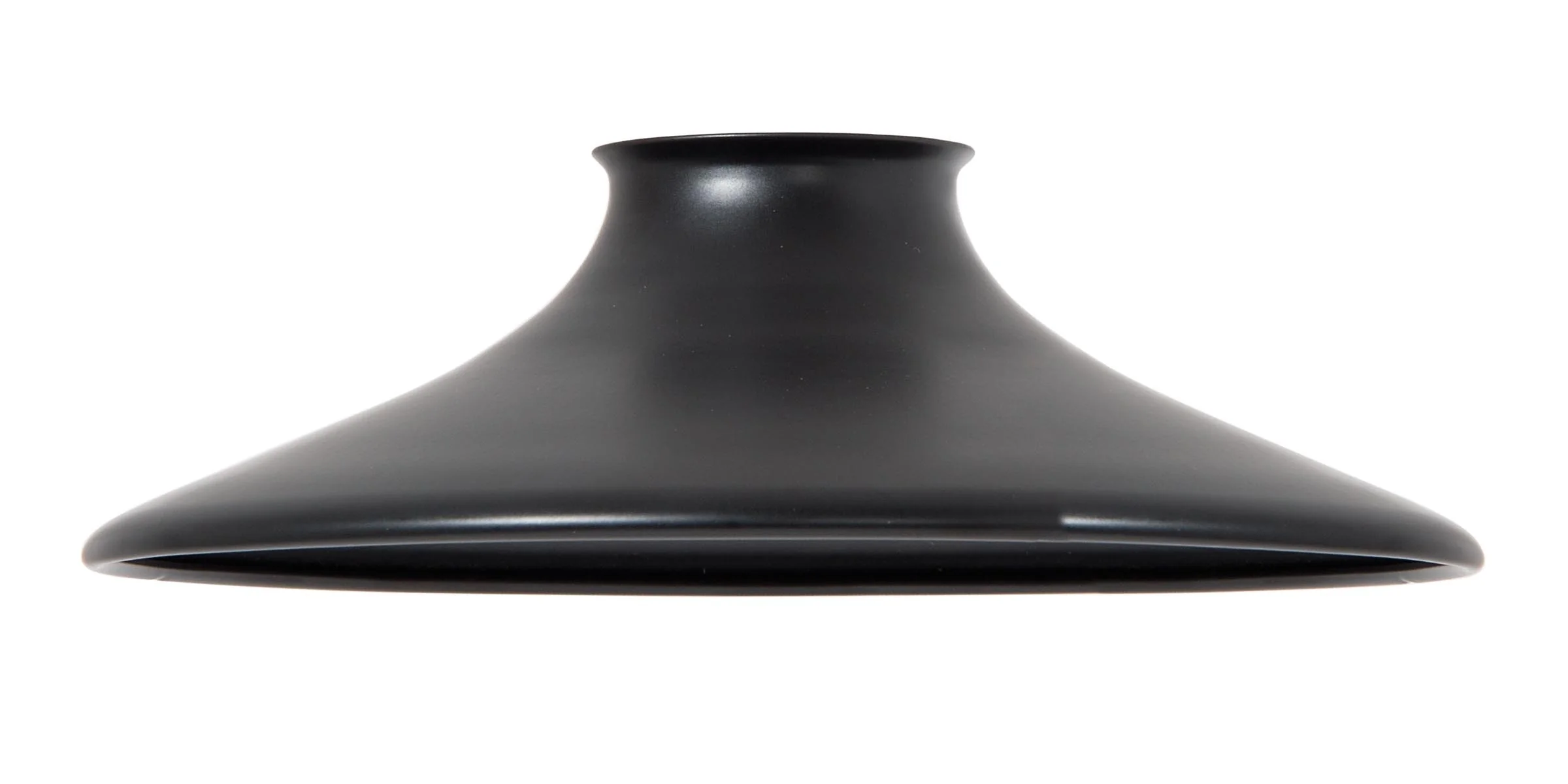 8" Dia. Satin Black Finish Spun Steel Saucer Shade, 2-1/4" Fitter (08356BK)