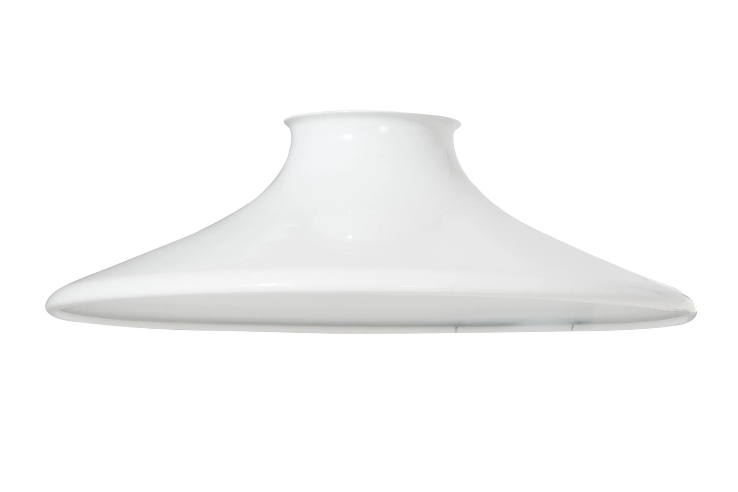 8" Dia White Enamel Finish Spun Steel Saucer Shade, 2-1/4" Fitter (08356W)