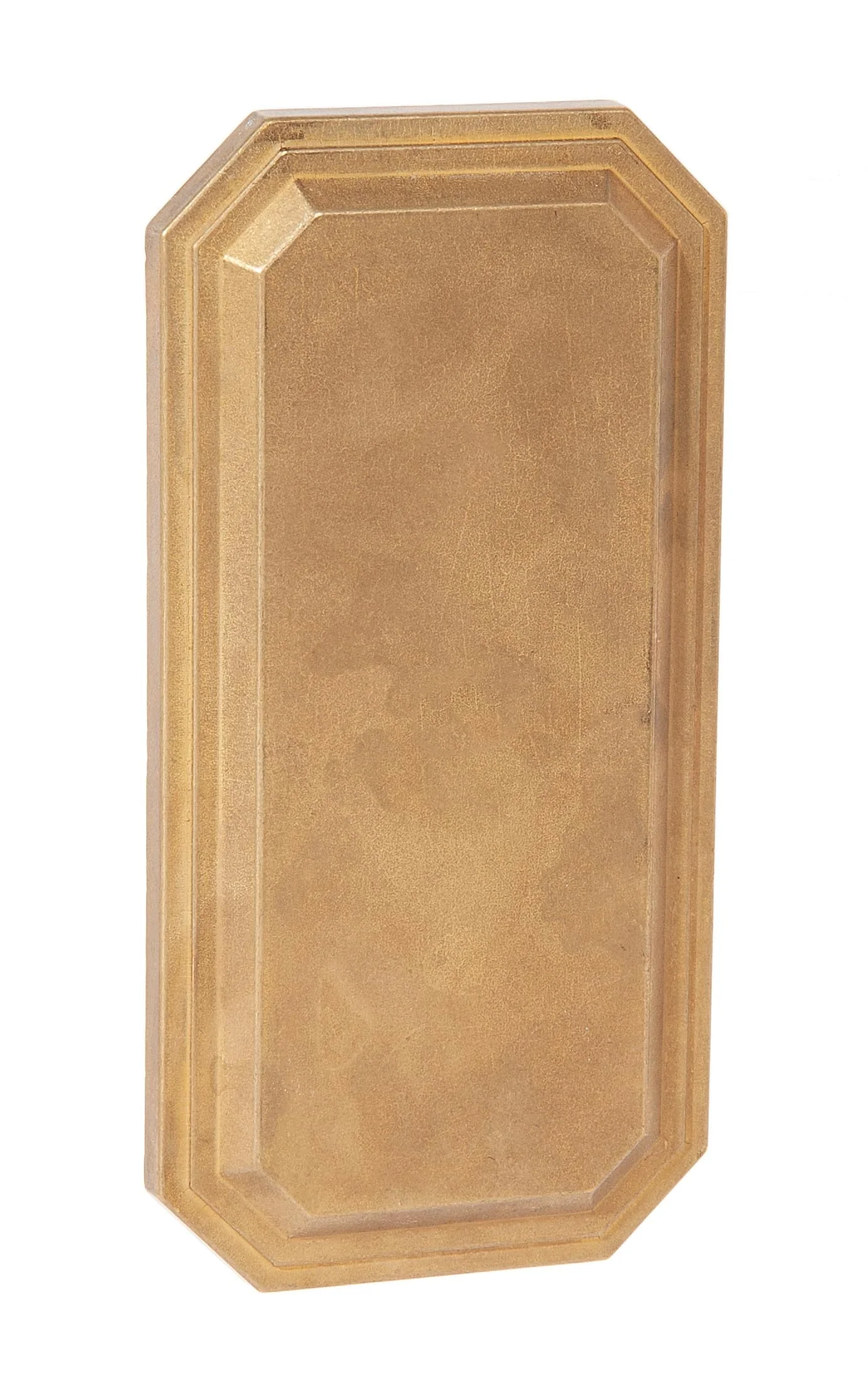 9-1/2 Inch Long Unfinished Die Cast Brass Backplate, No Center Hole (11772U)