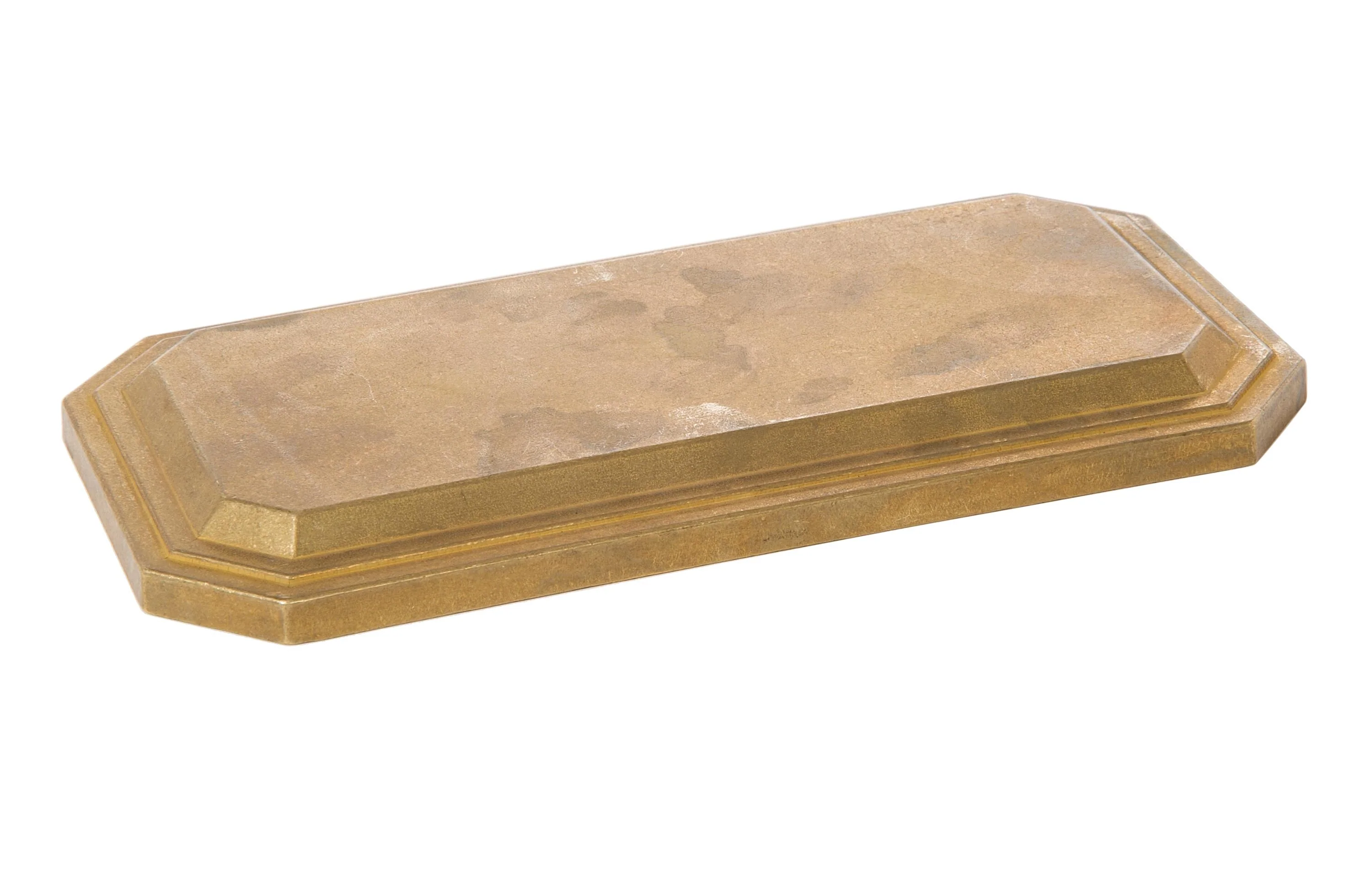 9-1/2 Inch Long Unfinished Die Cast Brass Backplate, No Center Hole (11772U) - Image 2